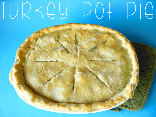 Turkey Pot Pie // Budget Girl --- A savory turkey filling topped with a flaky, butter crust. Delicious!
