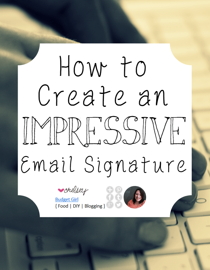 How to Create an Impressive Email Signature --- A professional and briefly informative signature is very important for anyone who sends a lot of business emails. Including bloggers.  || via diybudgetgirl.com #email #blogging #signature #design #html #easy #tutorial #blog #networking