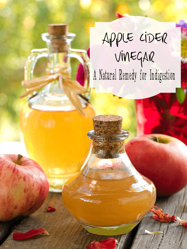 Apple cider vinegar is a natural remedy for indigestion. // Budget Girl