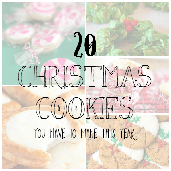 20 Christmas Cookies --- I'm pretty sure the best part of the holiday season is getting to binge on Christmas cookies. So here are some recipes you need to put on your list this year! #christmas #cookies #roundup 