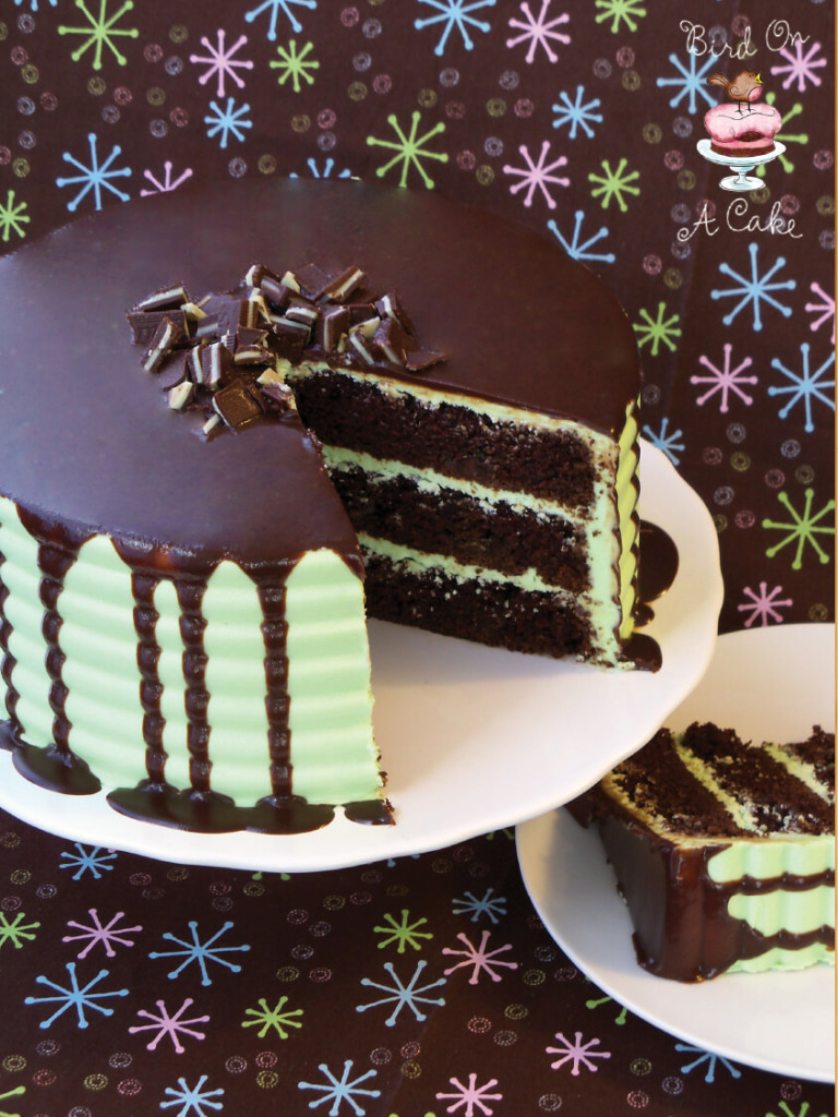 Andes Mint Chocolate Cake with Ganache from Bird on a Cake