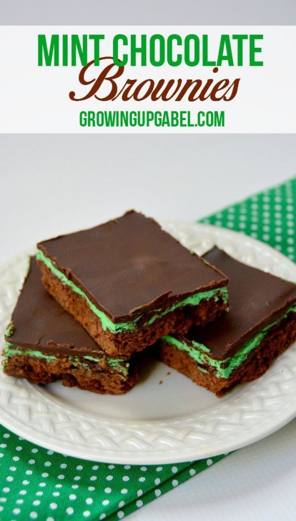 Chocolate Mint Brownies from Growing Up Gabel