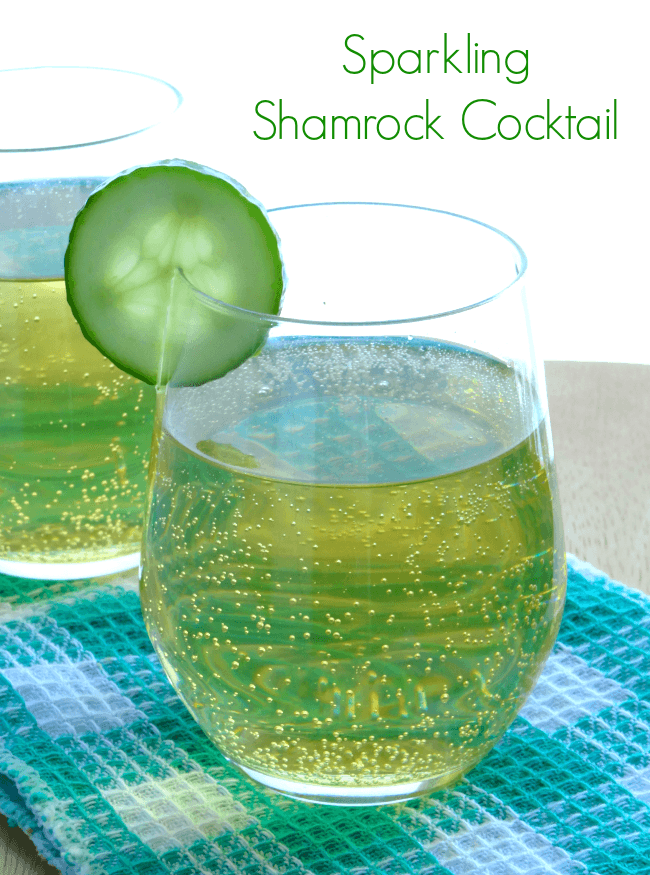 Sparkling Shamrock Cocktail from Pink Recipe Box