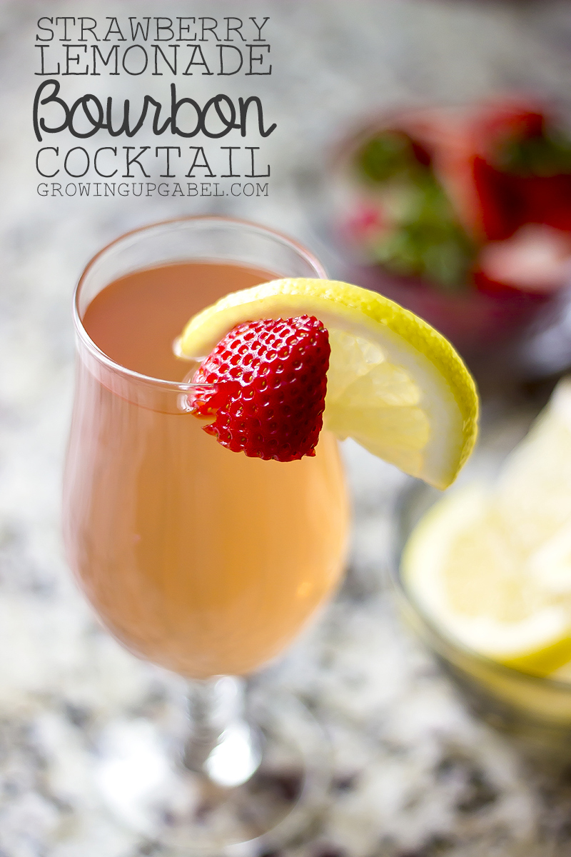Strawberry Lemonade Bourbon Cocktail -- Warm weather is here and it's time to ring it in with some of the blogosphere's best refreshing spring cocktails!