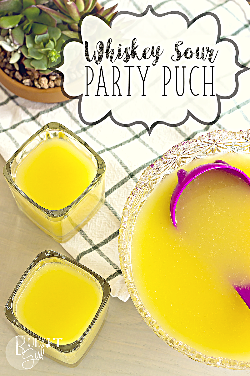 Whiskey Sour Party Punch -- Warm weather is here and it's time to ring it in with some of the blogosphere's best refreshing spring cocktails!