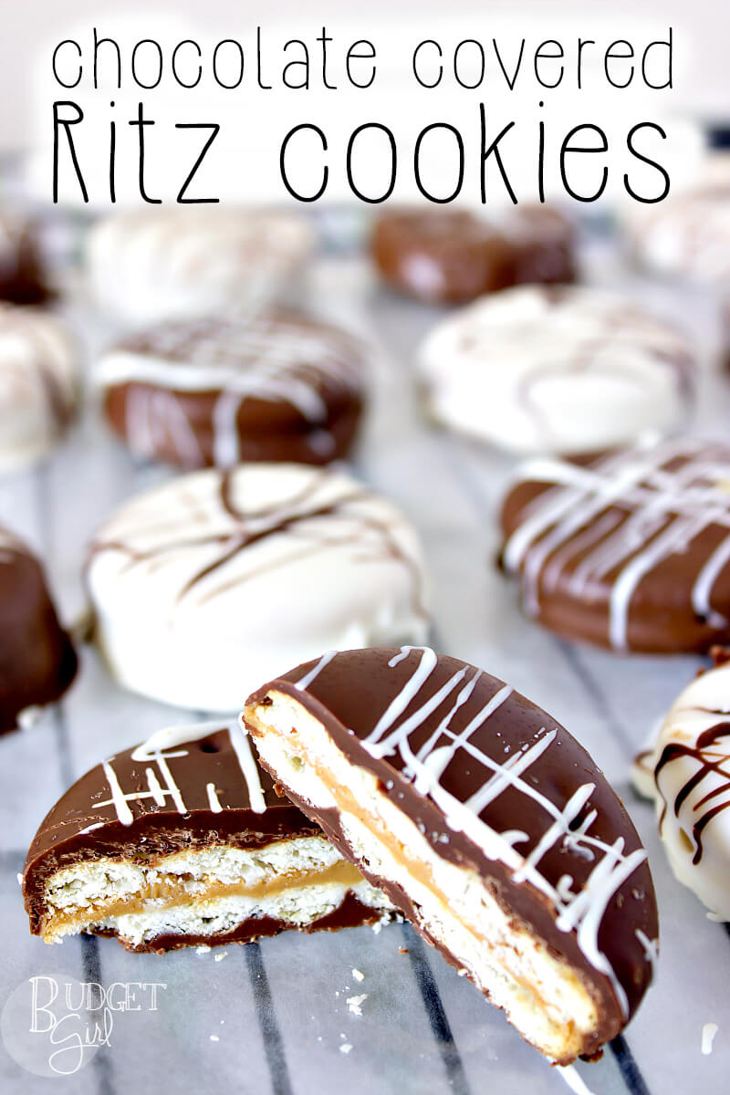 Chocolate Covered Peanut Butter Ritz Cookies