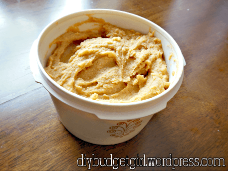 Carrot & White Bean Hummus --- A delicious hummus made with carrots and navy beans. Simple, flavorful, and this recipe makes a ton. There's one secret ingredient that is rather subtle, but really amps up the flavor. || via diybudgetgirl.com #hummus #vegetarian #healthy #light #skinny #secretingredient