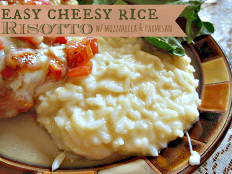 Easy Cheesy Rice Risotto // Budget Girl --- Uses simple ingredients, takes only 20 minutes to make, and your family will LOVE it!