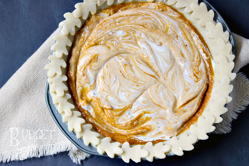 Marbled Pumpkin Pie is a beautiful, yet easy pie to make. Use a pre-made pie shell to make it easier, or a homemade shell to dress it up. This will absolutely impress your guests!