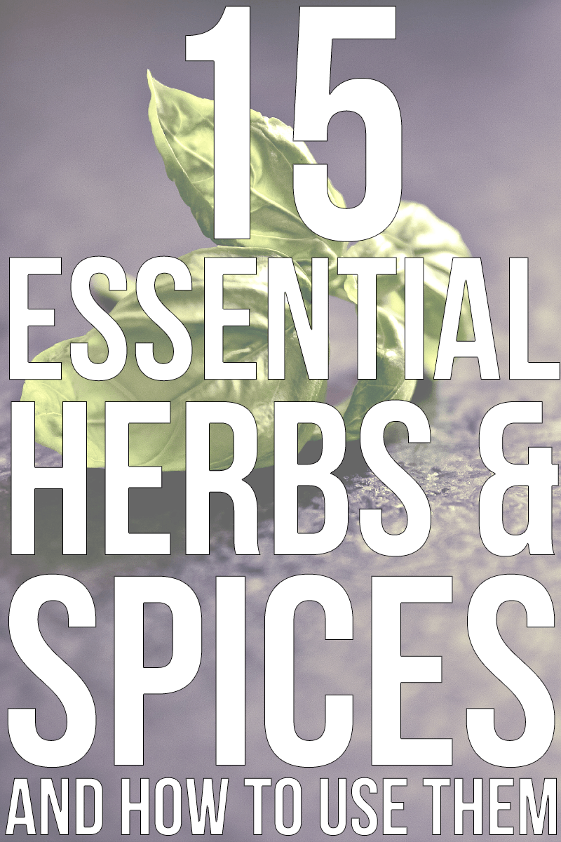 Herbs and spices can get EXPENSIVE. Instead of wasting money stocking your cabinet with spices you don't need, check out this list of essential herbs and spices to keep around. 