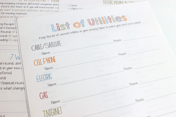 Moving Checklist {FREE Printable} // Coffee, Wine, Bitch --- This checklist is perfect for long-distance moving, but can be used for local moves, as well. Includes an 8-week checklist, a list for the day of the move, after the move, a Do-Not-Ship list, a place for notes, and a page to keep utility information handy.