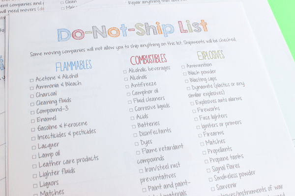 Moving Checklist {FREE Printable} // Coffee, Wine, Bitch --- This checklist is perfect for long-distance moving, but can be used for local moves, as well. Includes an 8-week checklist, a list for the day of the move, after the move, a Do-Not-Ship list, a place for notes, and a page to keep utility information handy.