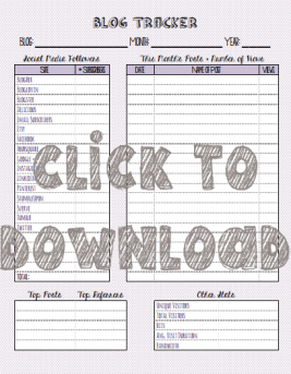 Blog Tracker { FREE Printable } // Budget Girl --- Comes in 6 different colors and background designs. Include social media tracking, post view tracking, top posts, top referrers, etc. #blogging #printable #blog #tracker #stats #free