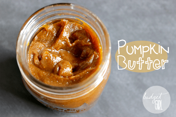 Pumpkin Butter --- 13 Days of Pumpkin is back! This year, we're getting started with this decadent pumpkin butter recipe. Perfect on some toasted pumpkin yeast bread. :) || via diybudgetgirl.com #pumpkin #fall #autumn #butter #food #recipes #cooking