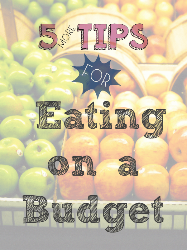 Eating on a budget can be stressful. Here are 5 more tips to help you stick to your own grocery budget. By following these, I often come under my own!