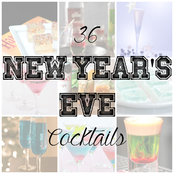 36 New Year's Eve Cocktails --- Need an idea for New Year's Eve cocktails? Try one of these festive options! || via diybudgetgirl.com #cocktails #beverages #newyearseve #new #year #alcohol