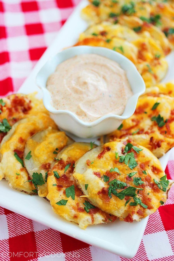 Cheesy Bacon Oven Chips from The Comfort of Cooking