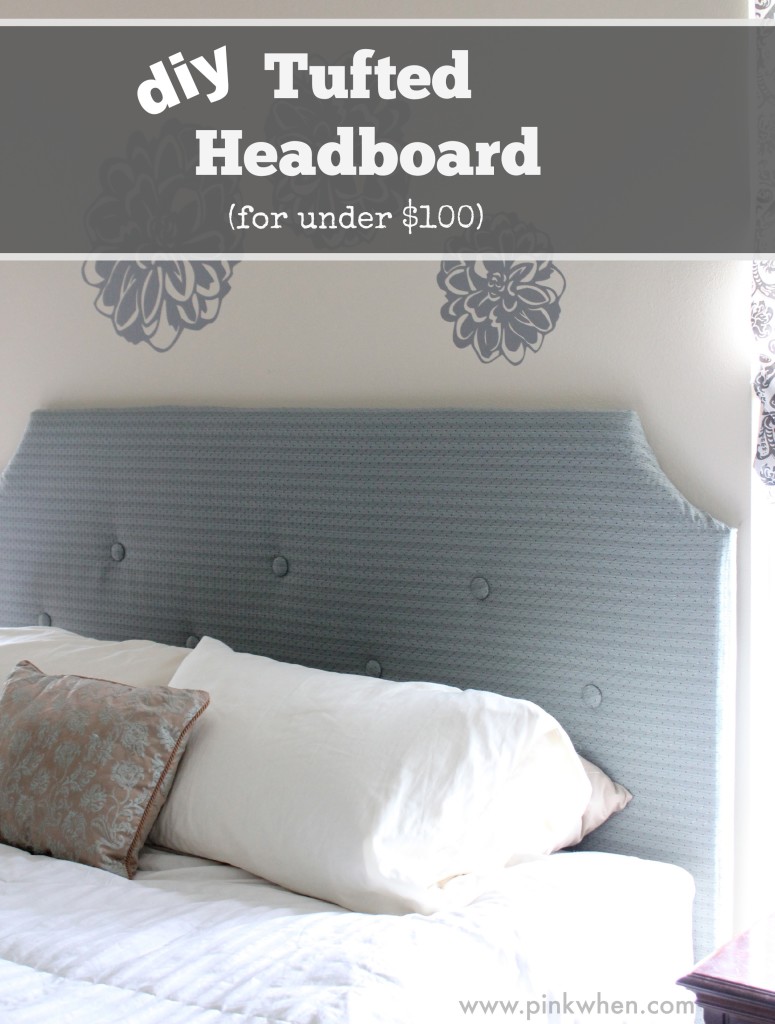 DIY Tufted Headboard from Pink When