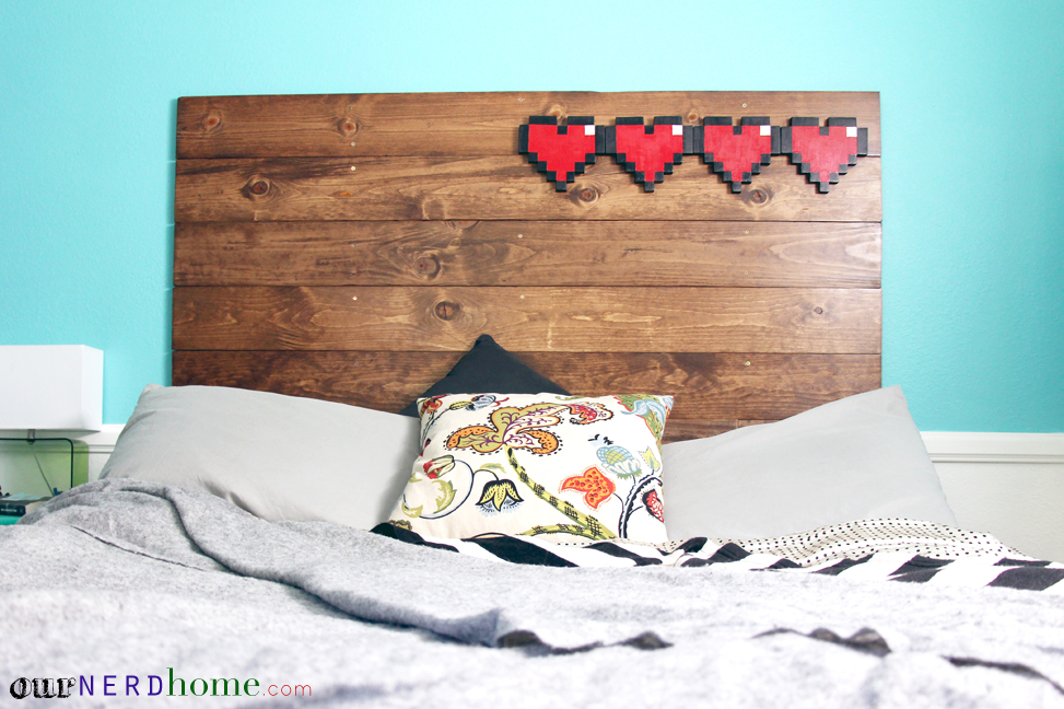 Rustic Headboard from Our Nerd Home