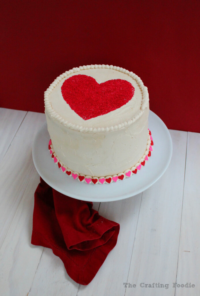 Valentine's Day Red and Pink Cake from The Crafting Foodie