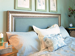 Picture Frame Headboard from My Home Ideas