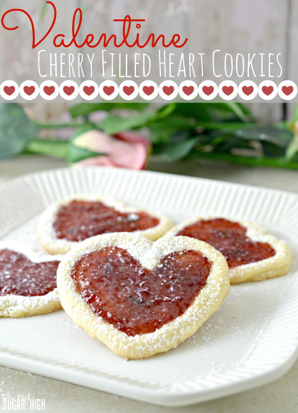 Valentine Cherry Filled Heart Cookies from Oh My! Sugar High