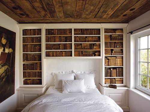 Library Wall Headboard from Home Decorating Ideas