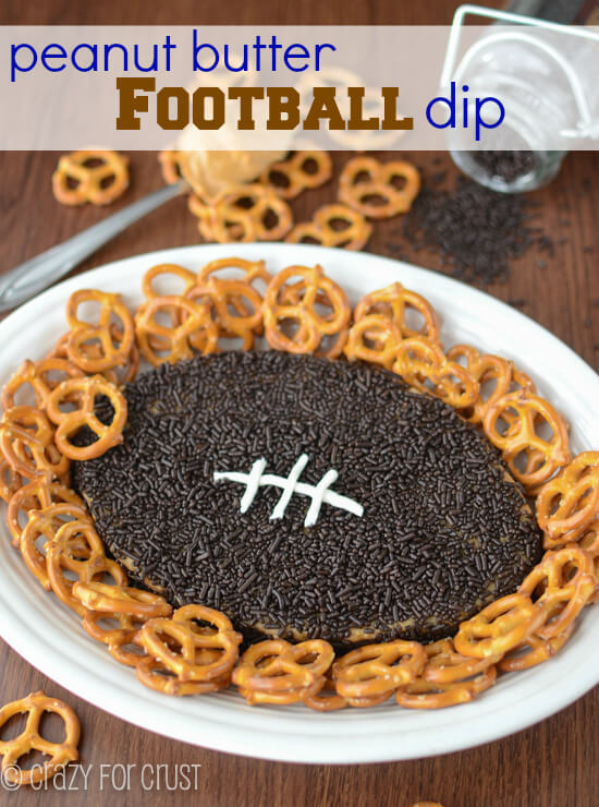 Peanut Butter Football Dip from Crazy for Crust