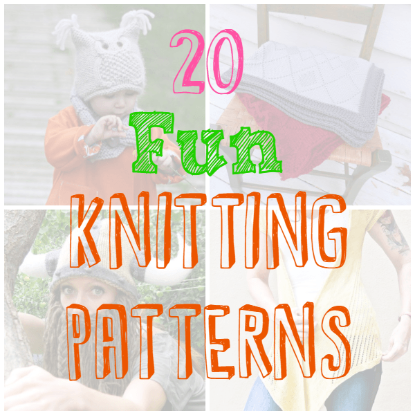 20 Fun Knitting Patterns || via diybudgetgirl.com #knitting #scarves #hats #blankets #patterns #craftsy #decor #sweaters 