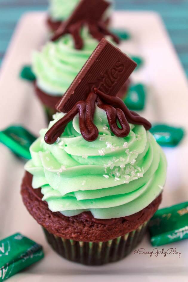 Andes Mints Chocolate Cupcakes from Sassy Girlz