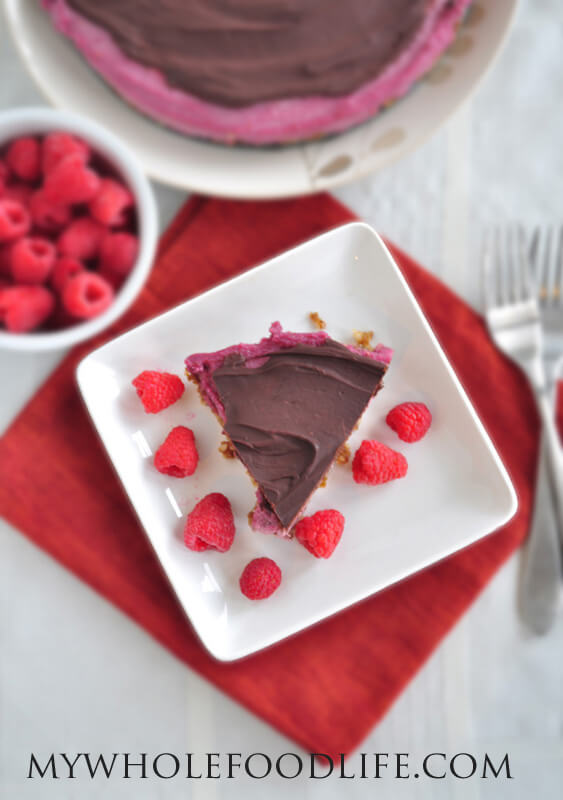 Vegan Raspberry Chocolate Cheesecake from My Whole Food Life