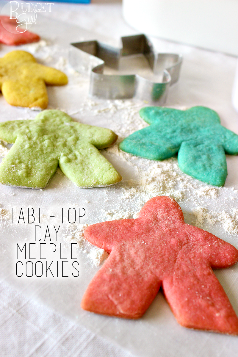 Celebrate International Tabletop Day with these delicious, soft meeple cookies! || via diydbudgetgirl.com #cookies #meeples #tabletop #boardgames #games #gaming #baking