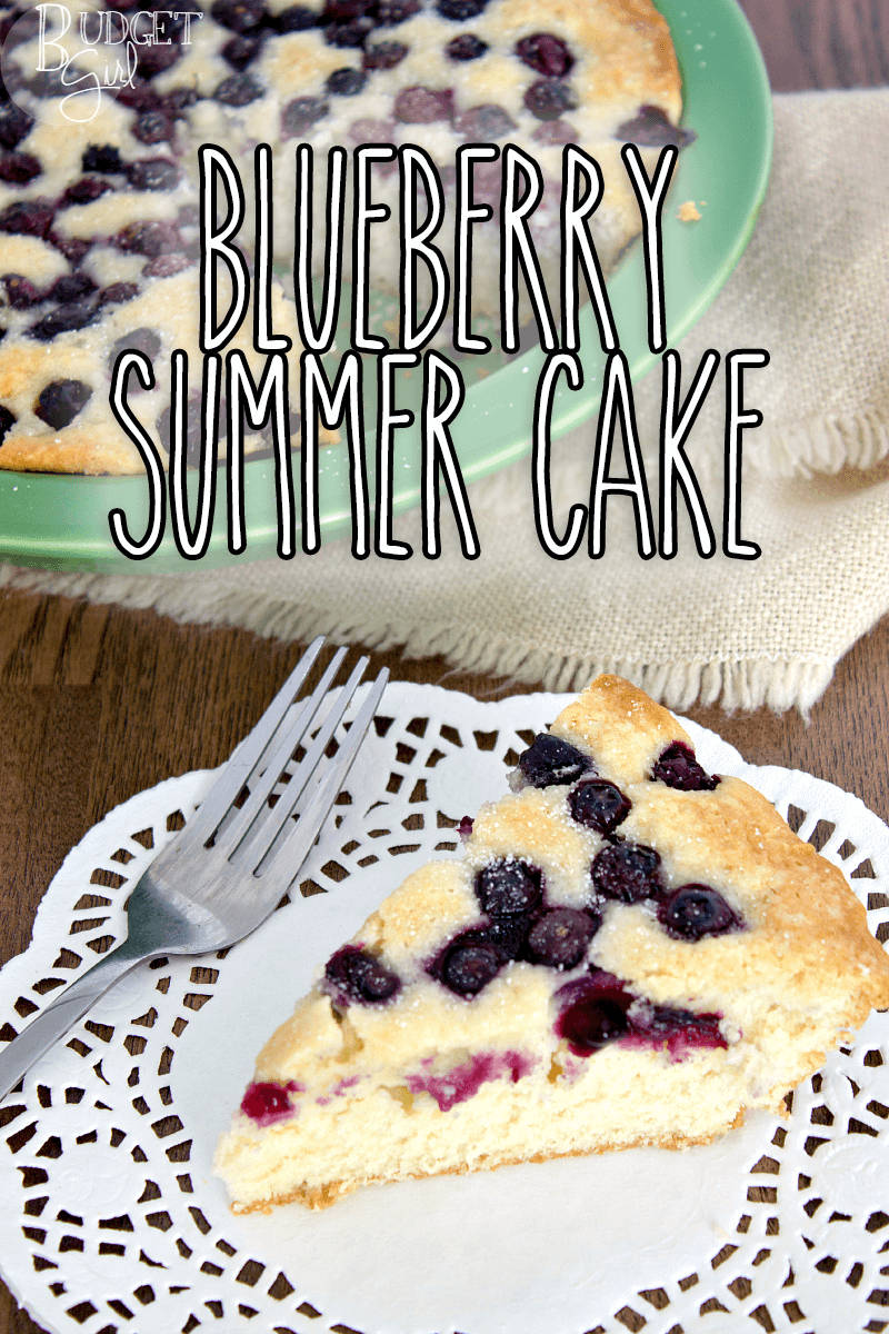 Almond Blueberry Summer Cake is an easy, light-tasting cake. Perfect for hot weather, since it requires very little effort.