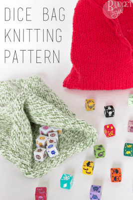 Dice Bag Knitting Pattern from Budget Girl