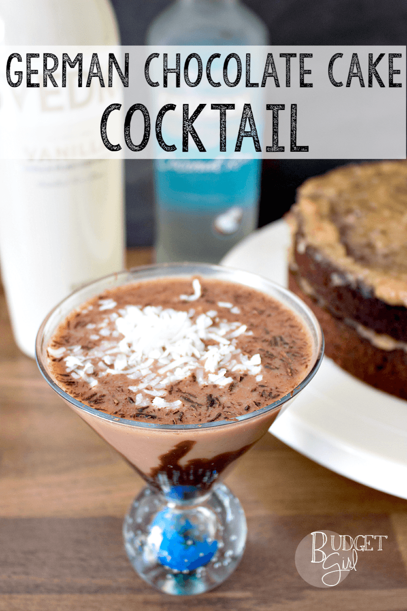 German Chocolate Cake Cocktail --- A German chocolate cake cocktail is a great way to have your cake and drink it, too! These cocktails are made with almond milk, coconut rum, and vanilla vodka. || via diybudgetgirl.com