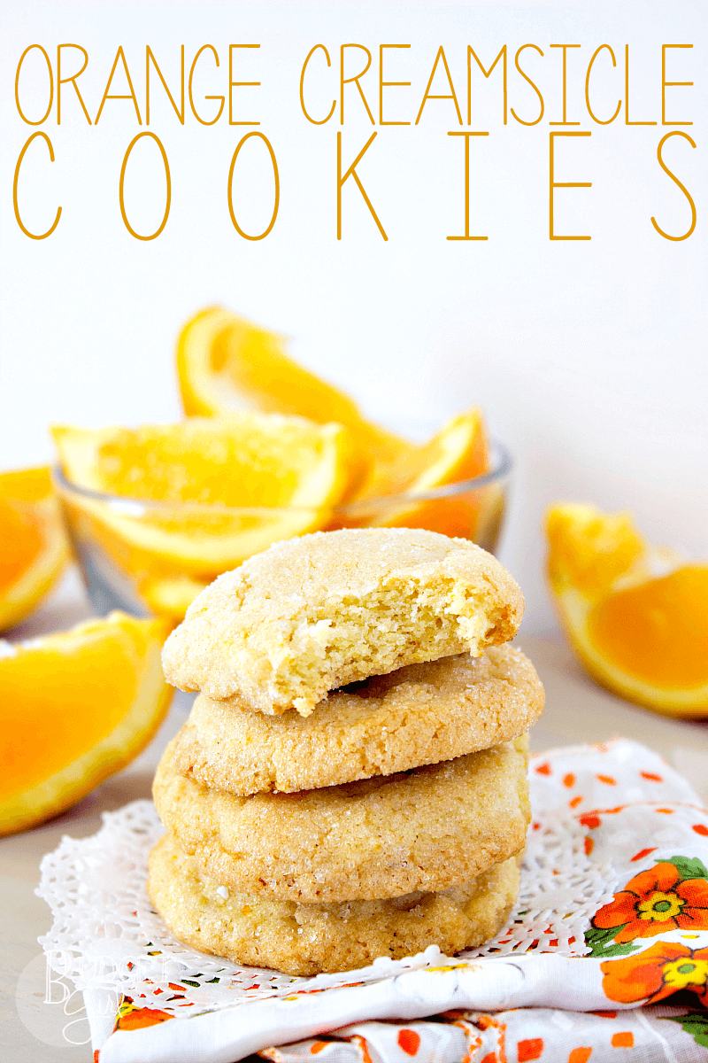 Orange Creamsicle Cookies --- Soft cookies made with cream cheese, with a zesty orange flavor.