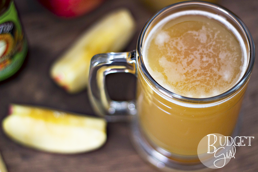 Apple Beermosas are a beer cocktail with a fall twist. Use your favorite non-hoppy fall beer to customize to your tastes. This is a great cocktail for football season!