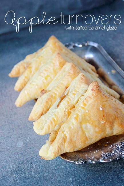 Apple Turnovers with Salted Caramel Glaze