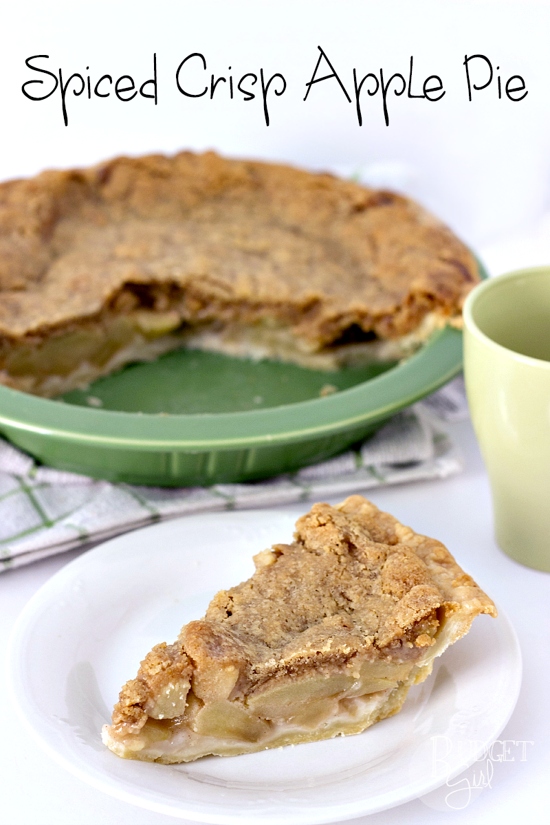 This homemade apple pie uses crisp apples, lots of spice, and is topped with a sweet, crunchy streusel. 