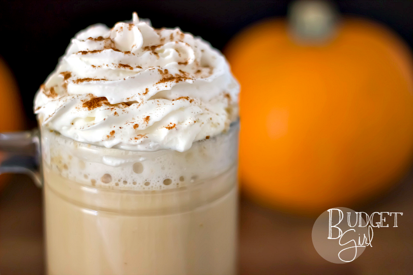 If you're like me and you hate putting on pants to leave the house, you'll love these easy homemade pumpkin spice lattes! Made with real pumpkin.