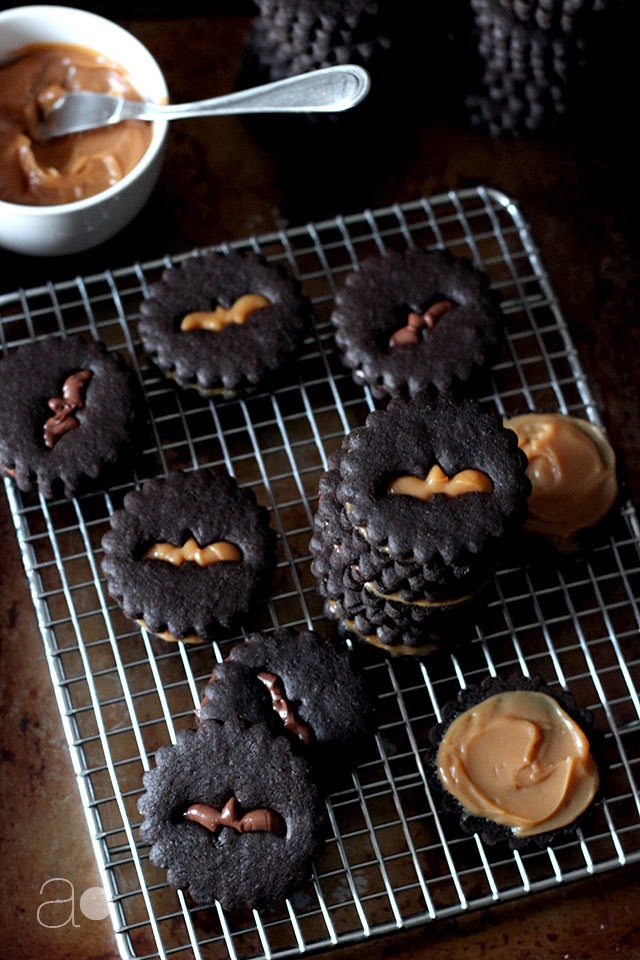 Chocolate Bat Sandwich Cookies