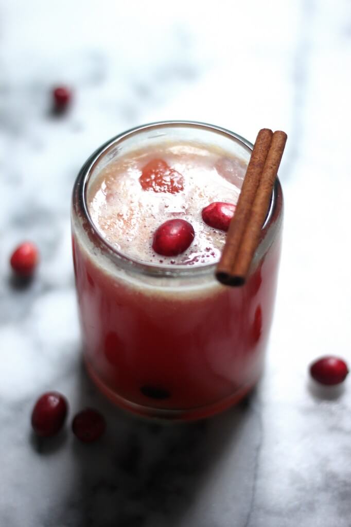 Cranberry and Cinnamon Whiskey Sour