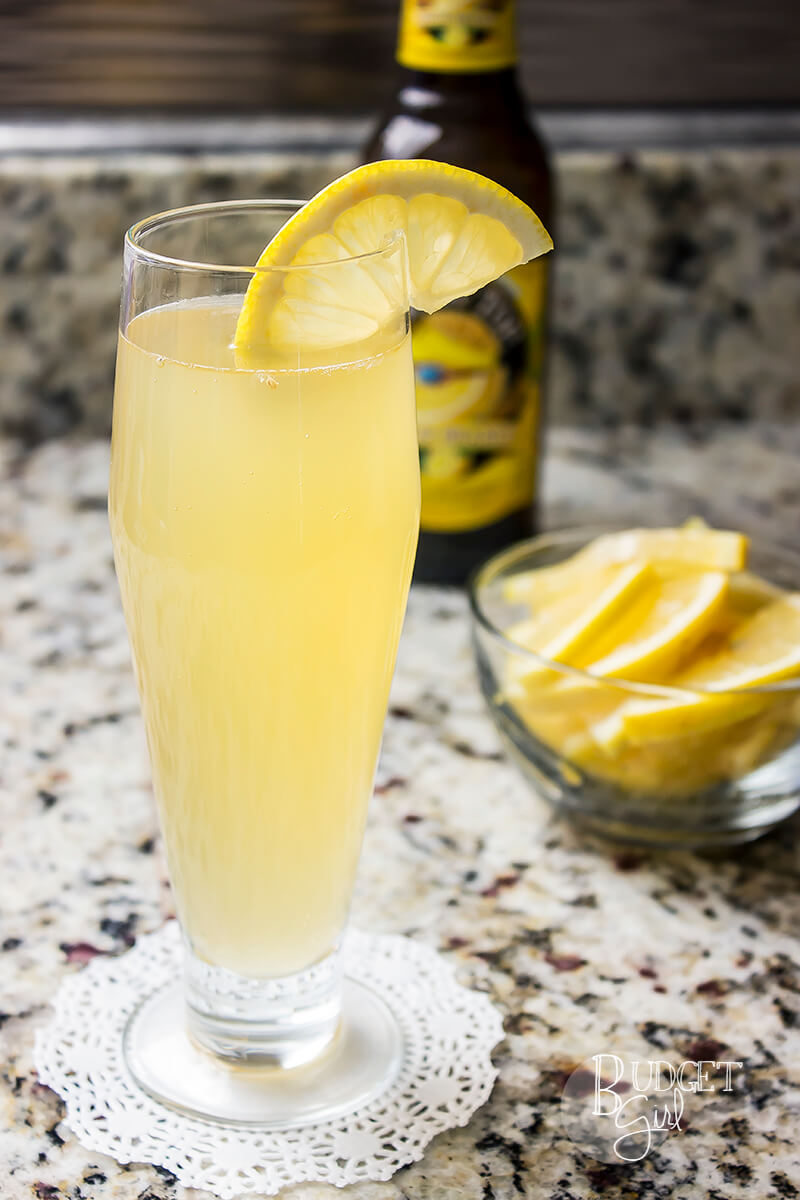 Lemonade Beermosas are a beer cocktail, made with a Shock Top's Lemon Shandy beer and Simply Lemonade. Substitute your favorite beers for your own palate. Easy to make and refreshing for a spring or summer day!