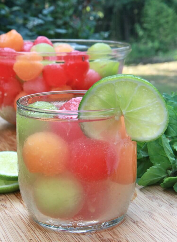 Melon Ball Punch Recipe -- Warm weather is here and it's time to ring it in with some of the blogosphere's best refreshing spring cocktails!