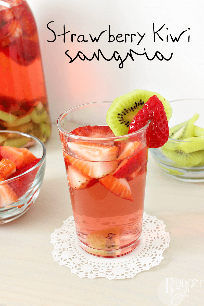 Strawberry Kiwi Sangria -- Warm weather is here and it's time to ring it in with some of the blogosphere's best refreshing spring cocktails!