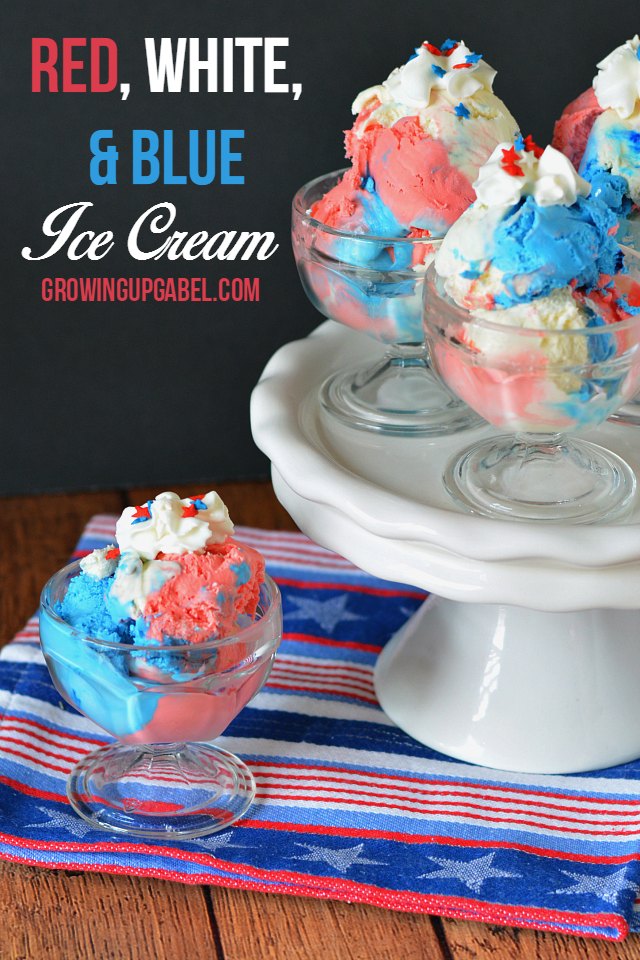 Red White and Blue Homemade Ice Cream Growing Up Gabel