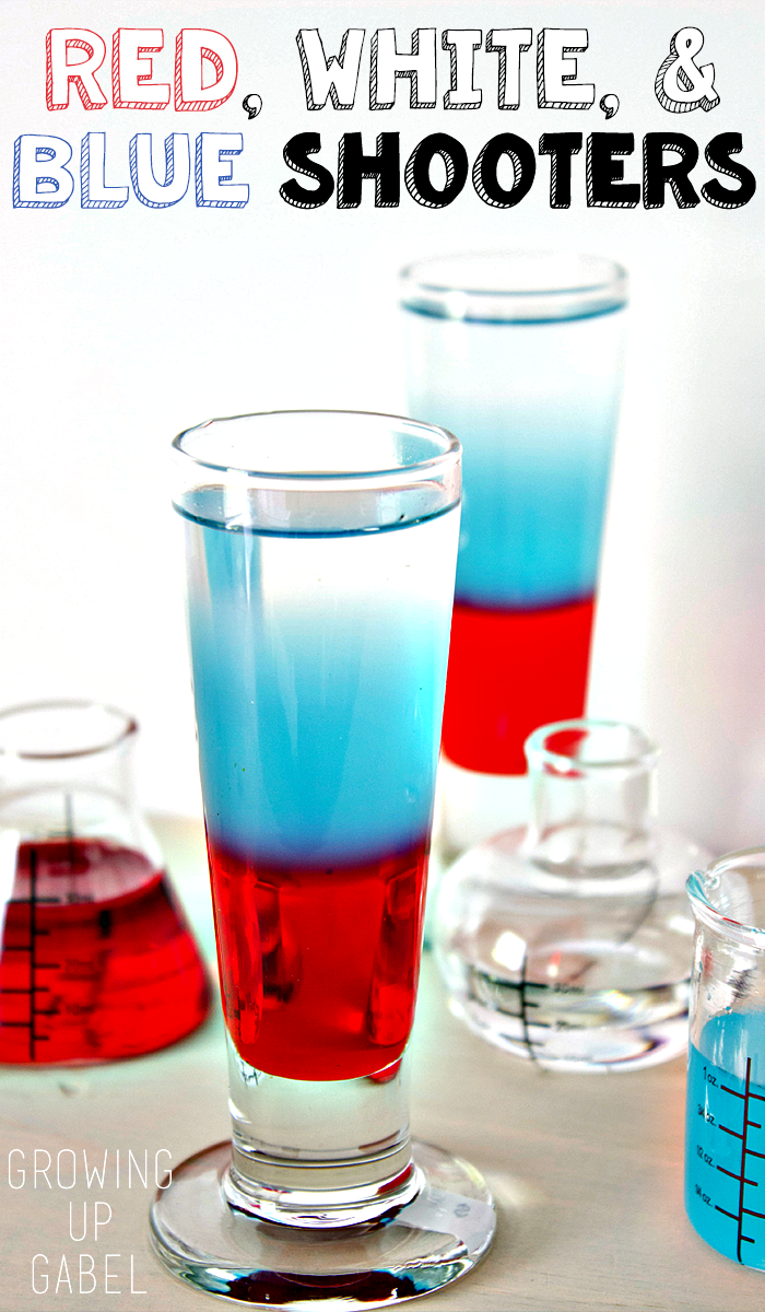Red White and Blue Layered Shots Growing Up gabel